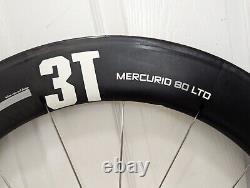3T Mercurio 80 Ltd Deep Aero Front Wheel Tubular Rim Brake, 1,500 miles, 700g