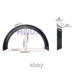 4Pcs 840mm Universal Car Fender Flares Wide Body Wheel Arches Carbon Fiber Style