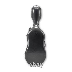 4/4 Black Cello Case with Wheels Carbon Fiber Sturdy Lightweight Cello Case new
