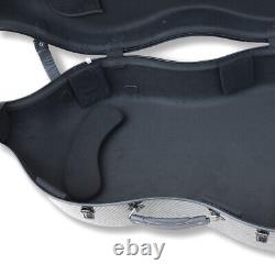 4/4 Cello Case Carbon Fiber, Strong & Light, Black Stripe, with Wheels
