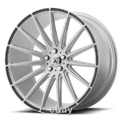 (4) Asanti WHEELS ABL-14 Polaris 22x10.5 5x115 +25 Brushed Silver Carbon Fiber