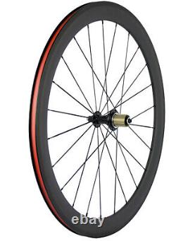 50mm 25mm U Shape Clincher Carbon Wheels Road Bike 700C Carbon Bicycle Wheelset