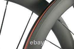 50mm 25mm U Shape Clincher Carbon Wheels Road Bike 700C Carbon Bicycle Wheelset