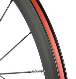 50mm 25mm U Shape Clincher Carbon Wheels Road Bike 700C Carbon Bicycle Wheelset