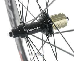 50mm 700C Carbon Wheels Road Bike Carbon Wheelset Clincher 23mm Wide Basalt line
