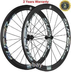 50mm Road Bike Carbon Fiber Wheels 700C 23mm width Clincher Wheelset 3K Glossy