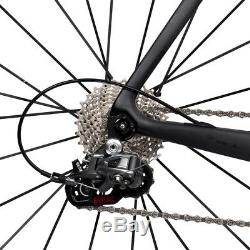 58cm AERO Carbon Frame Road Bike 700C Alloy Wheel Clincher Fork seatpost V brake