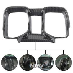 5x Carbon Fiber Steering Wheel Dashboard Cover Trim Kit For Chevy Camaro 2012-15