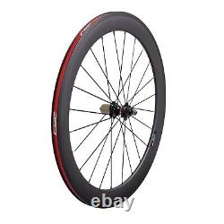 60mm 700C Road Bike Carbon Wheels Clincher Bicycle Wheelset Basalt Rim Brake