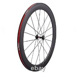 60mm 700C Road Bike Carbon Wheels Clincher Bicycle Wheelset Basalt Rim Brake