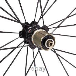 60mm 700C Road Bike Carbon Wheels Clincher Bicycle Wheelset Basalt Rim Brake