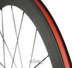 60mm Carbon Wheels Road Bike Clincher Bicycle Wheelset 700C 3k Matte For Shimano