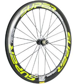 60mm Full Carbon Fiber Wheels Road Bike Clincher Bicycle Cycling Wheelset 700C
