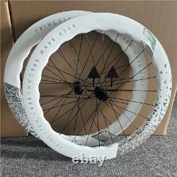 6560 700c Carbon Fiber Road Bike Wheelset Clincher Disc Brake Center Lock Hubs