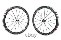 700C 100% Carbon Fiber Wheelset 50mm Clincher Aluminum Braking Surface Wheels