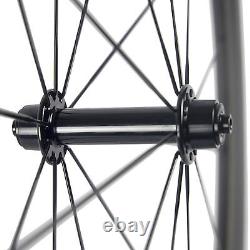 700C 38mm Carbon Wheels Road Bike 23mm Clincher Width Carbon Wheelset 3K Basalt
