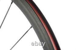 700C 38mm Clincher Carbon Wheelset Road Bike Wheels HandBuild USA In Stock R13