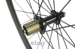 700C 38mm Clincher Carbon Wheelset Road Bike Wheels HandBuild USA In Stock R13