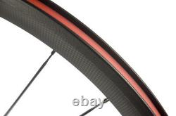 700C 38mm Clincher Carbon Wheelset Road Bike Wheels HandBuild USA In Stock R13