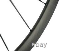 700C 38mm Clincher Carbon Wheelset Road Bike Wheels HandBuild USA In Stock R13