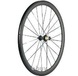 700C 38mm Full Carbon Fiber Wheels Road Bike Carbon Wheelset 25mm Clincher UD