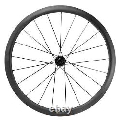700C 38mm Full Carbon Fiber Wheels Road Bike Clincher Bicycle Cycling Wheelset