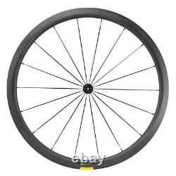 700C 38mm Full Carbon Fiber Wheels Road Bike Clincher Bicycle Cycling Wheelset