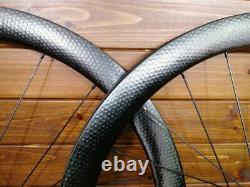 700C 45mm depth dimple disc brake carbon cyclocross road bike wheels Gravel
