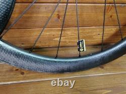 700C 45mm depth dimple disc brake carbon cyclocross road bike wheels Gravel