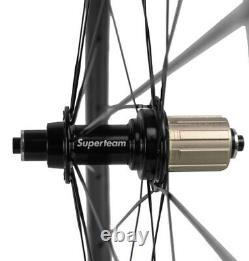 700C 50mm Carbon Wheels 25mm U Shape Clincher Carbon Wheelset Road Bike Race UD