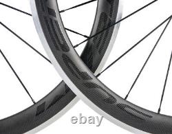 700C 50mm Carbon Wheels Aluminum/Alloy Brake Surface Carbon Wheelset Rim Brake