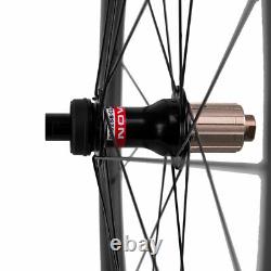 700C 50mm Disc Brake Carbon Wheels Road Bike Disc Brake Wheelset 25mm Clincher