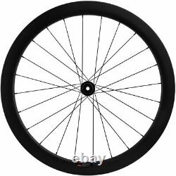 700C 50mm Disc Brake Carbon Wheelset Road Bike Disc Brake Wheels Thru Axle12/142