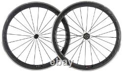 700C 50mm Road Bike Carbon Wheelset Alloy/Aluminum Brake Surface Carbon Wheels