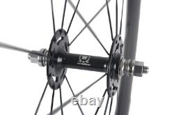 700C 50mm Track Bike Carbon Wheels Fixed Gear Carbon Wheelset 23mm Clincher Matt