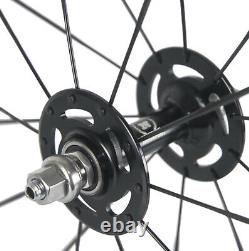 700C 50mm Track Bike Carbon Wheels Fixed Gear Carbon Wheelset 23mm Clincher Matt