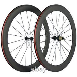 700C 60mm Carbon Wheelset Clincher Bicycle Wheels R13 Road Bike Wheel Handbuild