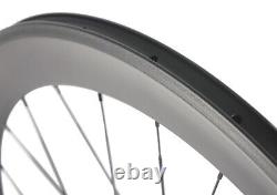 700C 60mm Depth Carbon Wheels Road Bike Cycle Carbon Wheelset 23mm Width UD Matt