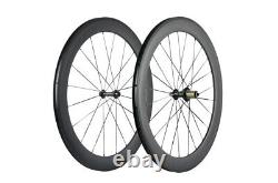 700C 60mm Road Bicycle Wheels Full Carbon Ultra Light Racing Wheelset U Shape