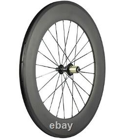 700C 88mm Carbon Fiber Wheels Road Bike Wheelset Front+Rear Wheelset UD Matte