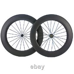 700C 88mm Clincher Carbon Wheelset Bicycle wheels Heavy Riders Carbon Bike Wheel