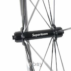 700C Bicycle Carbon Wheels 50mm Road Wheelset Carbon Fiber Wheel Powerway R13Hub