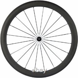 700C Carbon Fiber Bicycle Wheelset Road Clincher Bike Wheels Basalt Braking