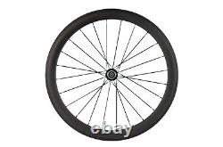 700C Carbon Fiber Bicycle Wheelset Road Clincher Bike Wheels Basalt Braking