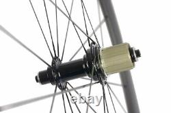 700C Carbon Fiber Bicycle Wheelset Road Clincher Bike Wheels Basalt Braking