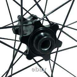 700C Carbon Fiber Bike Wheels 24/38/50/60/88 Disc Brake 6 Bolt Gravel Cyclocross