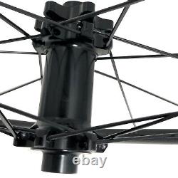 700C Carbon Fiber Bike Wheels 24/38/50/60/88 Disc Brake 6 Bolt Gravel Cyclocross