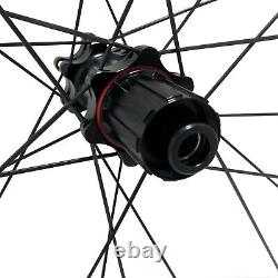 700C Carbon Fiber Bike Wheels 24/38/50/60/88 Disc Brake 6 Bolt Gravel Cyclocross