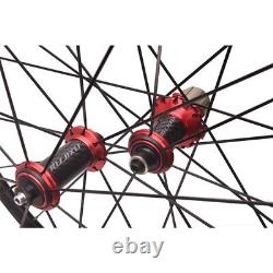700C Carbon Fiber Bike Wheels hub 30/40mm Road Bicycle Rim Brake Wheelset 16/20H