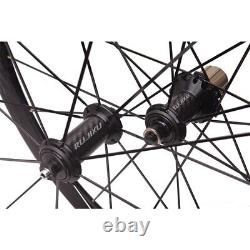 700C Carbon Fiber Bike Wheels hub 30/40mm Road Bicycle Rim Brake Wheelset 16/20H